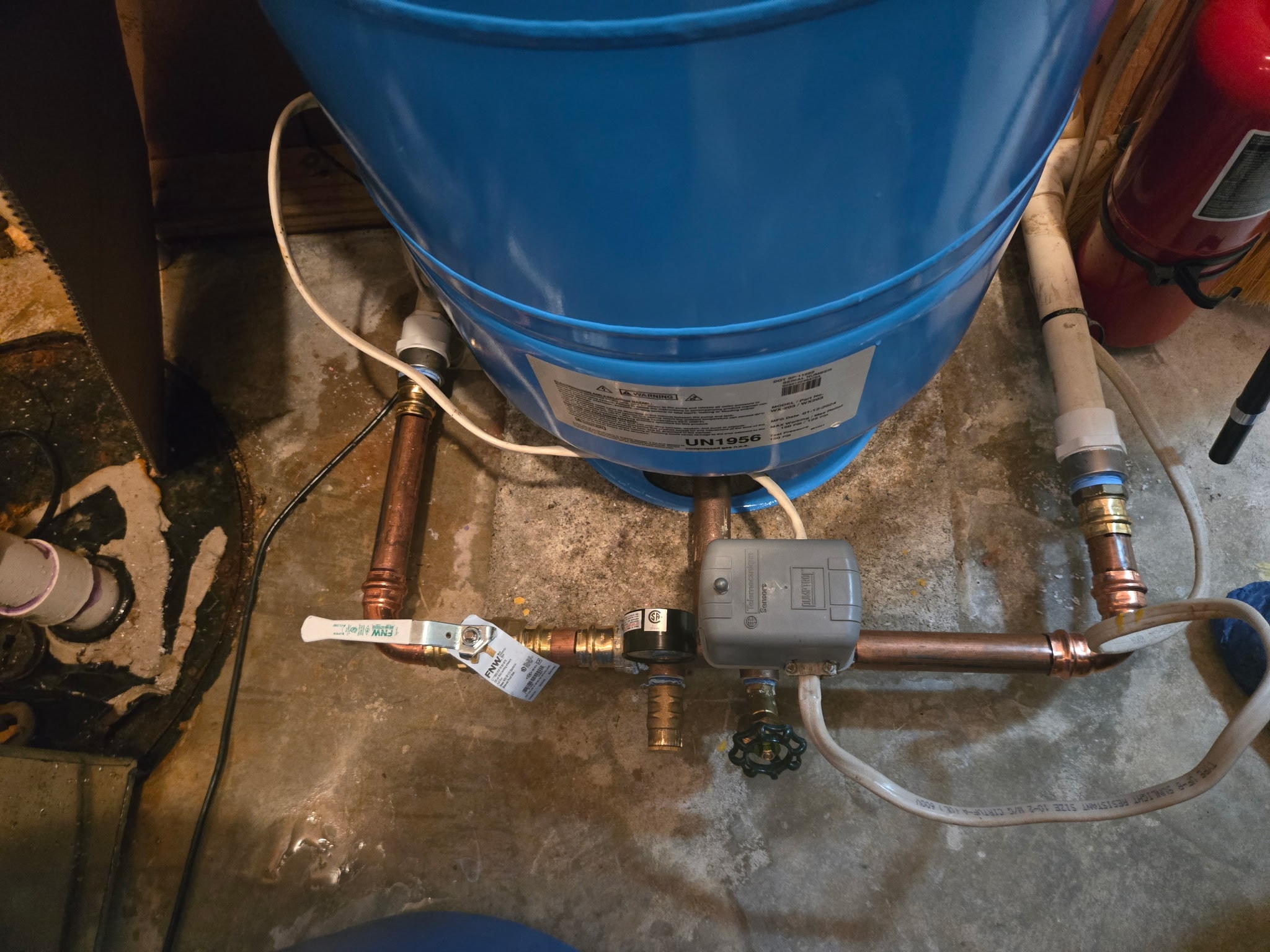 Pressure tank and pump control system — completed installation, Southern Maryland